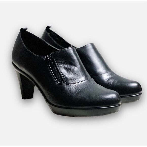 Bella Vita Leather booties Black Size 9WW. 3” heel - Picture 1 of 7
